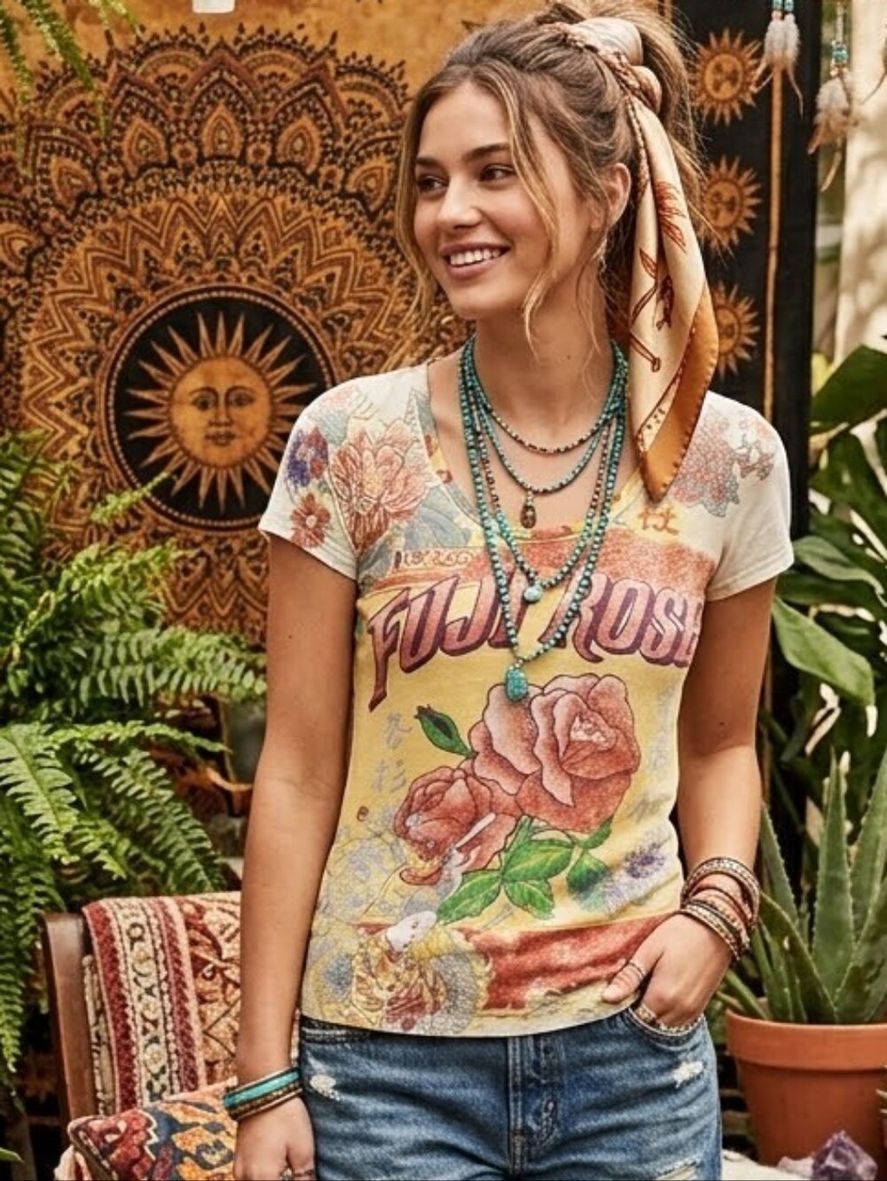 LUCKY BRAND tee Sz Small